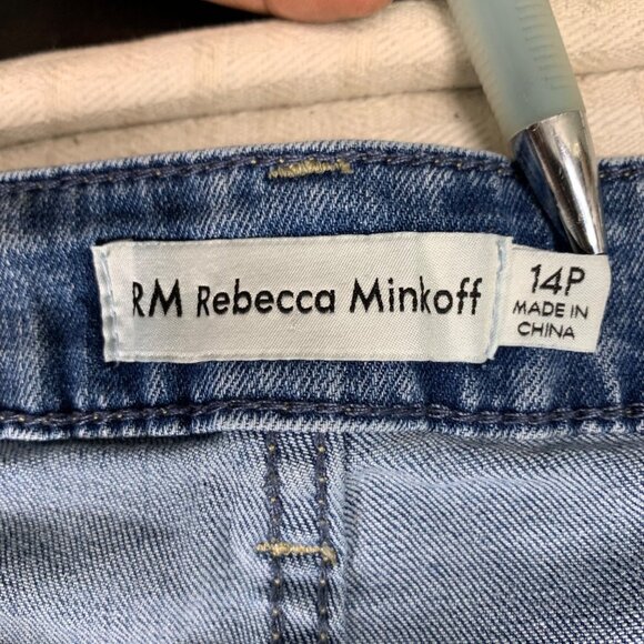Rebecca Minkoff Womens 14P Light Wash Straight Leg Cropped Jeans Blue - Picture 4 of 10